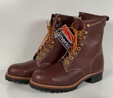 Vintage 1970s Georgia Brown Logger Boots 10.5...