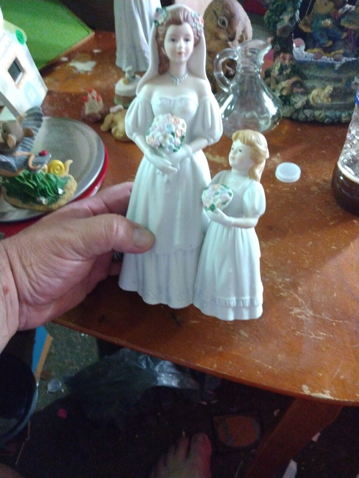 Homco Figurine Home Interior Gift vtg Sculpture 1405 Wedding Mother Daighter mom