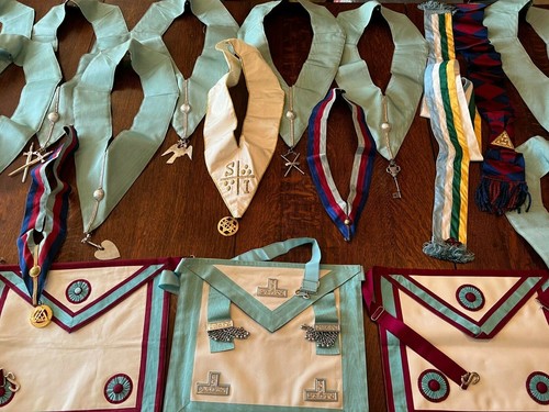 Delantal Collar Joyas Masones Masónicos Regalia Toye Kenning Spencer Masones Misc - Imagen 4 de 11