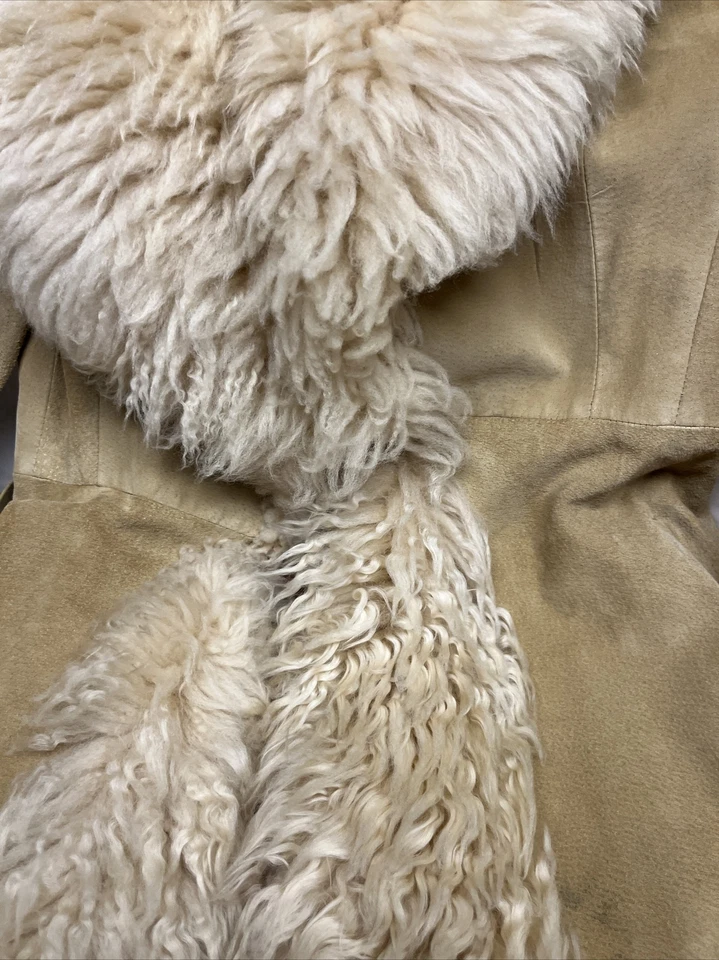 1970s Lilli Ann London Boho Shearling Coat Sz XS to M *See Description England - Image 4 of 4