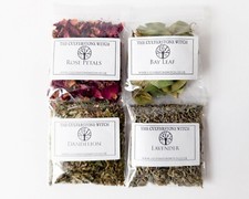 Set of 4 Large Herb Sachets - Witch Wicca Pagan