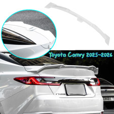 For 2025 2026 Toyota Camry White Rear Trunk Lip Flap Spoiler Tail Door Wing