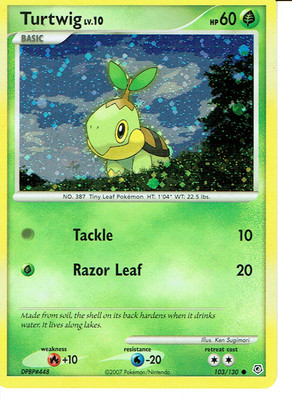 turtwig pokemon card holographic Turtwig #040 First Partner Illustration Collection Promo VLP – Ready Mark  Cards main image 1