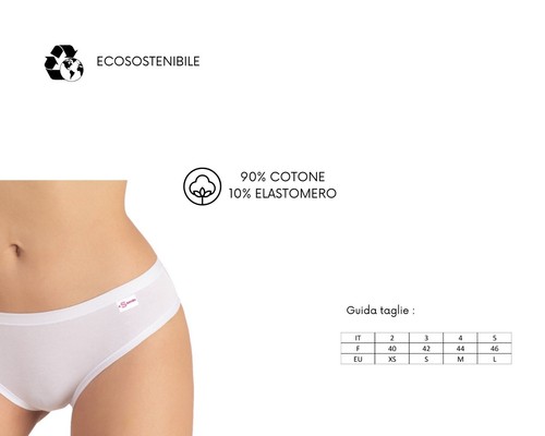 9 Mutande Donna Slip Donna in cotone Bielastico Essendo B4000 (mod. Liabel) - Picture 3 of 11