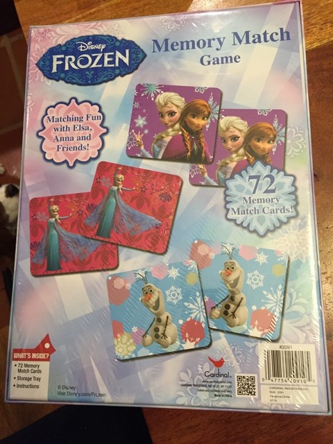 New Sealed Disney Frozen Matching Game 72 Memory Match Cards (AH) | eBay