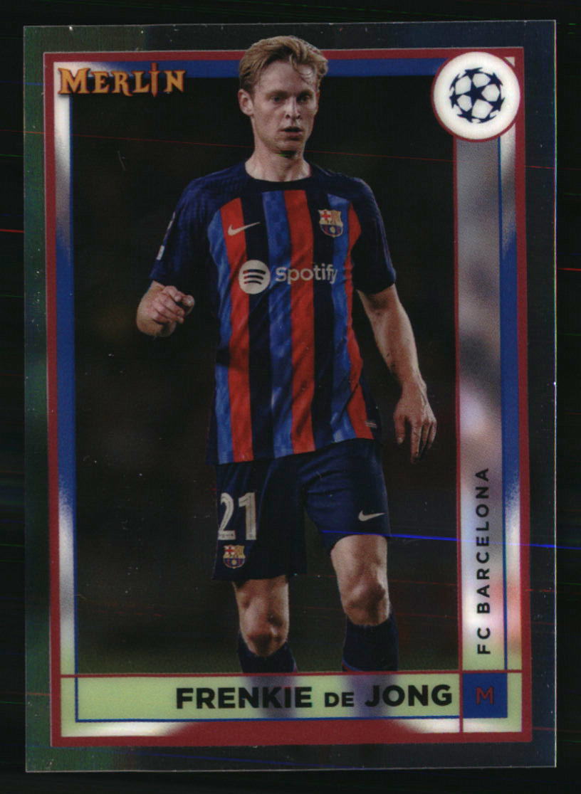 Frenkie de Jong 2022-23 Merlin Chrome UEFA Club Competitions #49 SOCCER Card