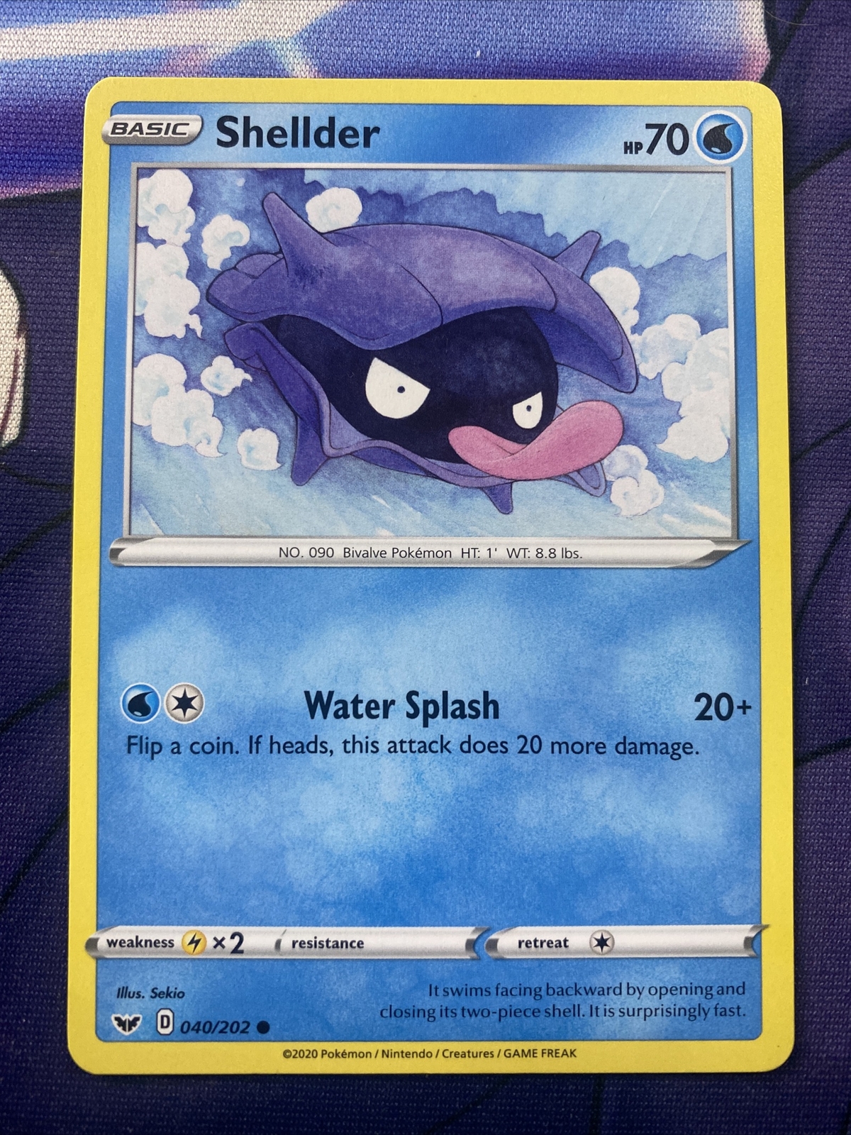 Pokemon TCG Sword and Shield Base Set Shellder 040/202