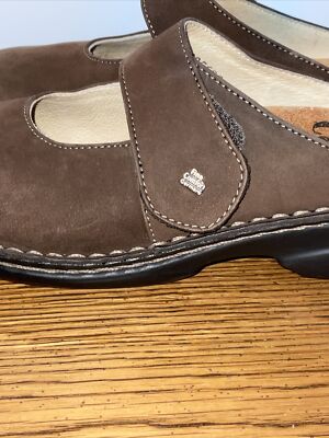 FINN COMFORT Stanford Mary Jane Brown Leather Clogs Mules  display picture 2