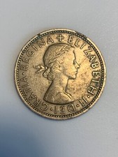 1961 Great Britain UK England Elizabeth II 2 Shillings Tudor Rose (137)