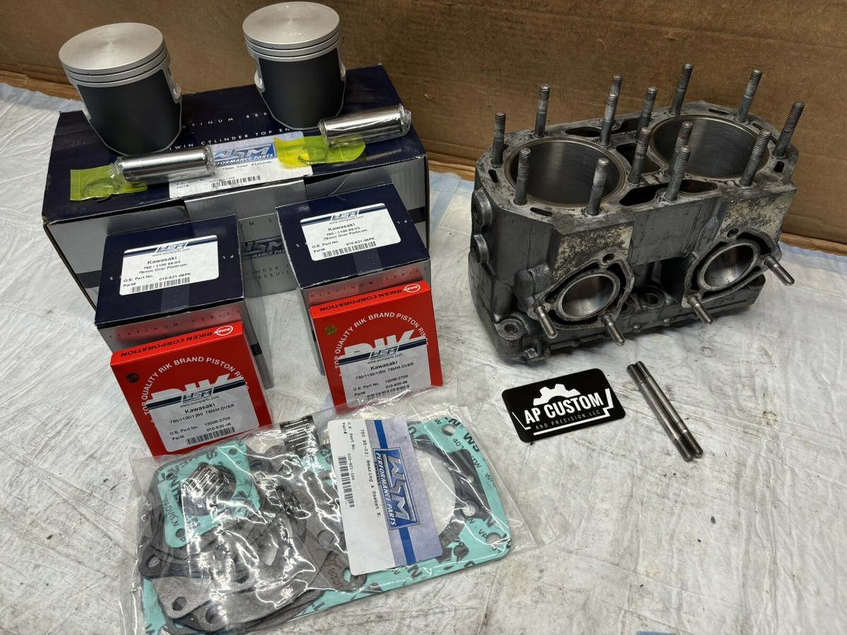 トシ 1995-2002 Kawasaki ZXi STX 750 Big Pin PORTED Top End Kit