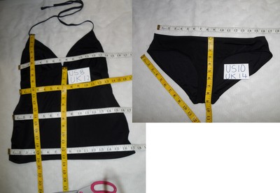 Topshop Halter Maternity BLACK Tankini SWIM Top US 8 & BOTTOM US 10