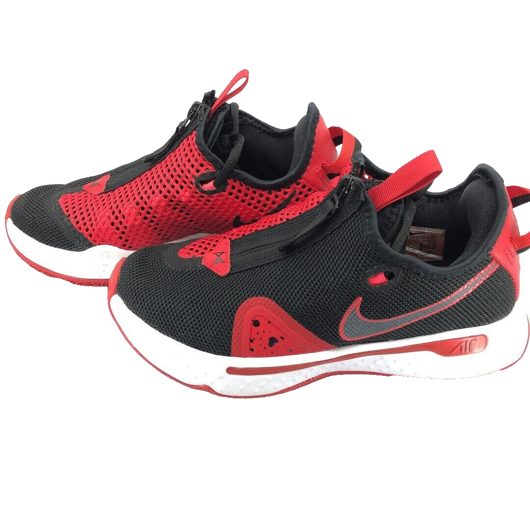 Nike PG 4 Air Strobel Black Red Athletic Shoes Size 4.5Y | eBay