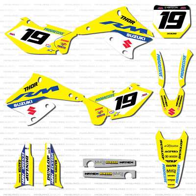 Team Suzuki Factory Graphics 2004 2005 2006 RMZ 250 Decals Graphics Kit