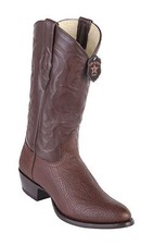 LOS ALTOS BROWN GENUINE SHARK ROUND TOE WESTERN COWBOY BOOT D 659307