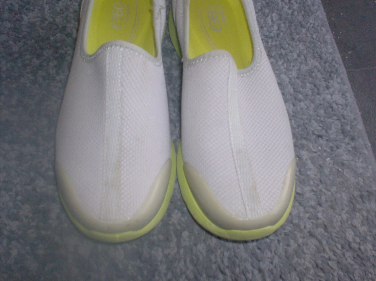 Easy Spirit E360 Funrunner Shoes Women s Size 8 Gray Lime Casual Flat Slip On