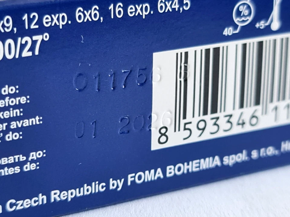 ¡FRESCO! Película negativa para cámara Fomapan Action 400 ISO, formato medio 120/6 cm blanco y negro Foto 2 de 3