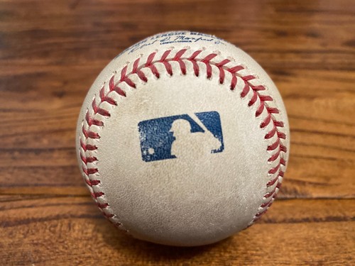 Garrett Hampson Rockies Game Used DOUBLE Baseball 6/26/2019 vs Giants Hit #33 - Picture 4 of 6