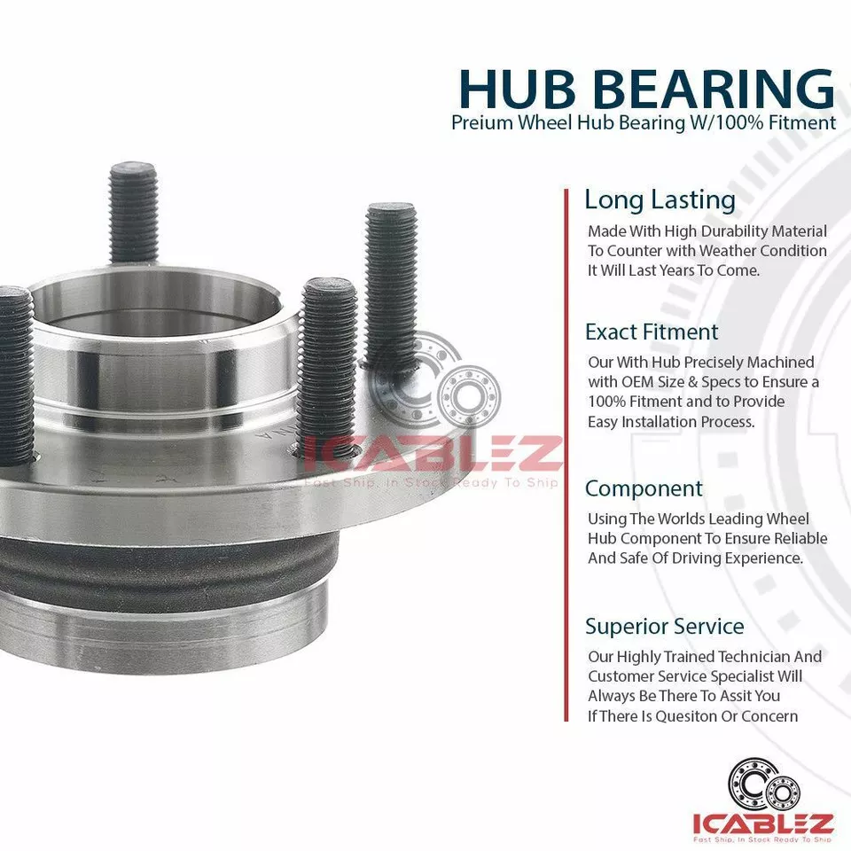 [DELANTERO (cantidad 2)] Repuesto de cubo de rueda para Volvo 780 1988-1991 modelo de tracción trasera sin ABS Foto 3 de 4