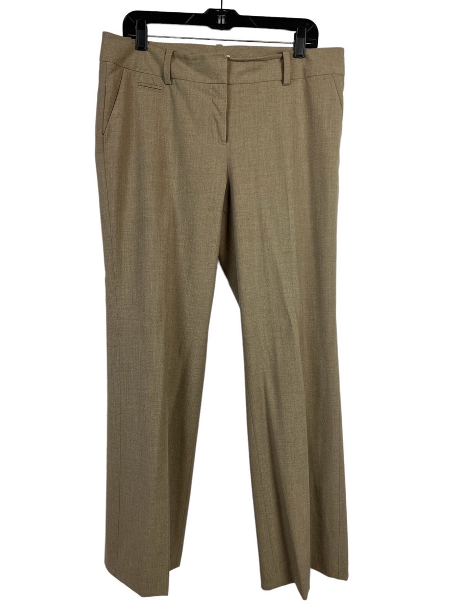 light brown dress pants womens Women's Halogen Tan Taylor Fit Stretch Career Size 12 Loft Size S White had_BS_badge you can wear it Color:Natural