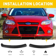 Front Left & Right Bumper Lower Valance Molding Trim For Ford Focus 2012- 2014