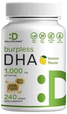 Omega 3s Fish oil DHA+ EPA 1500mg Wild Caught Fish Mercury Free, 240 Softgels