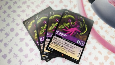 Lorcana - 4x Dr. Facilier 37/204 Rare - Non Foil Playset - The First Chapter