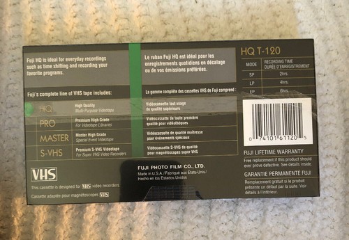 Fuji HQ T-120 6 ore nastro videoregistratore vuoto alta qualità registrazione videocassetta nuovo - Foto 2 di 2