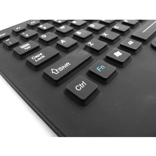 Silicone Industrial Waterproof USB Rack Mount Keyboard with Touchpad KB-87 - Picture 2 of 3