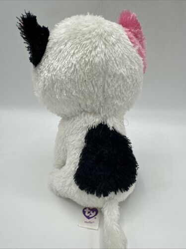 Ty Beanie Boo Muffin lila Etikett einfarbig rosa Augen Plüschtier Stofftier Spielzeug 6 Zoll - Bild 2 von 6