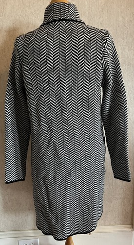 Gio & Gio Damen italienische Wollmischung langer Pullover Mantel Cardigan Größe Small - Bild 6 von 7