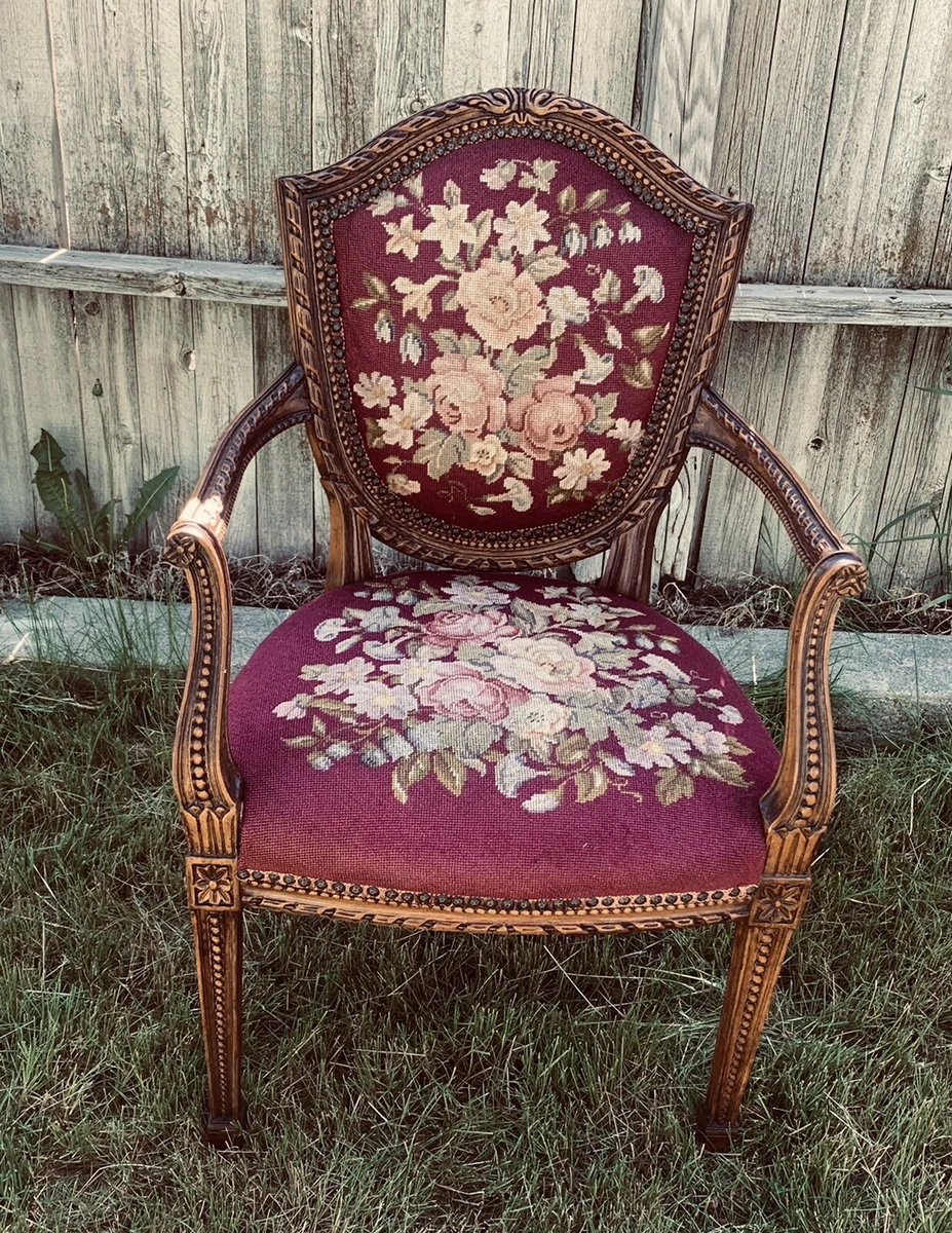 Louis XV Fauteuil Armchair, Brown