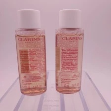LOT OF 2 Clarins Cleansing Micellar Water Sensitive Skin Travel Size 1.6oz ea