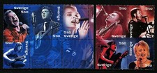 Suecia 2004 Folleto Panes Rock 54 - 04. Elvis, Sahara Hotnights. Slania. MNH