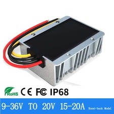 DC-DC Buck Boost Converter 9-36V-20V 15A 20A 400W Voltage Regulator Laptop Car