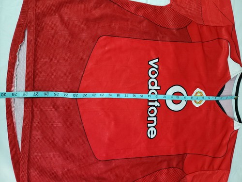 Manchester United Soccer Vodafone Meta Sport Jersey Red Shirt Mens size Large - Picture 4 of 7