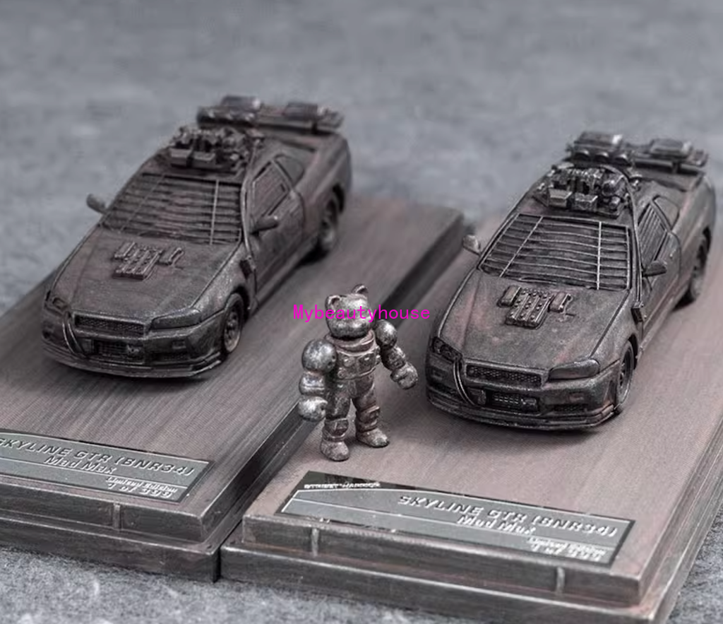 SW 1:64 Skyline GTR R34 Mad Max Figure Sports Model Diecast Metal