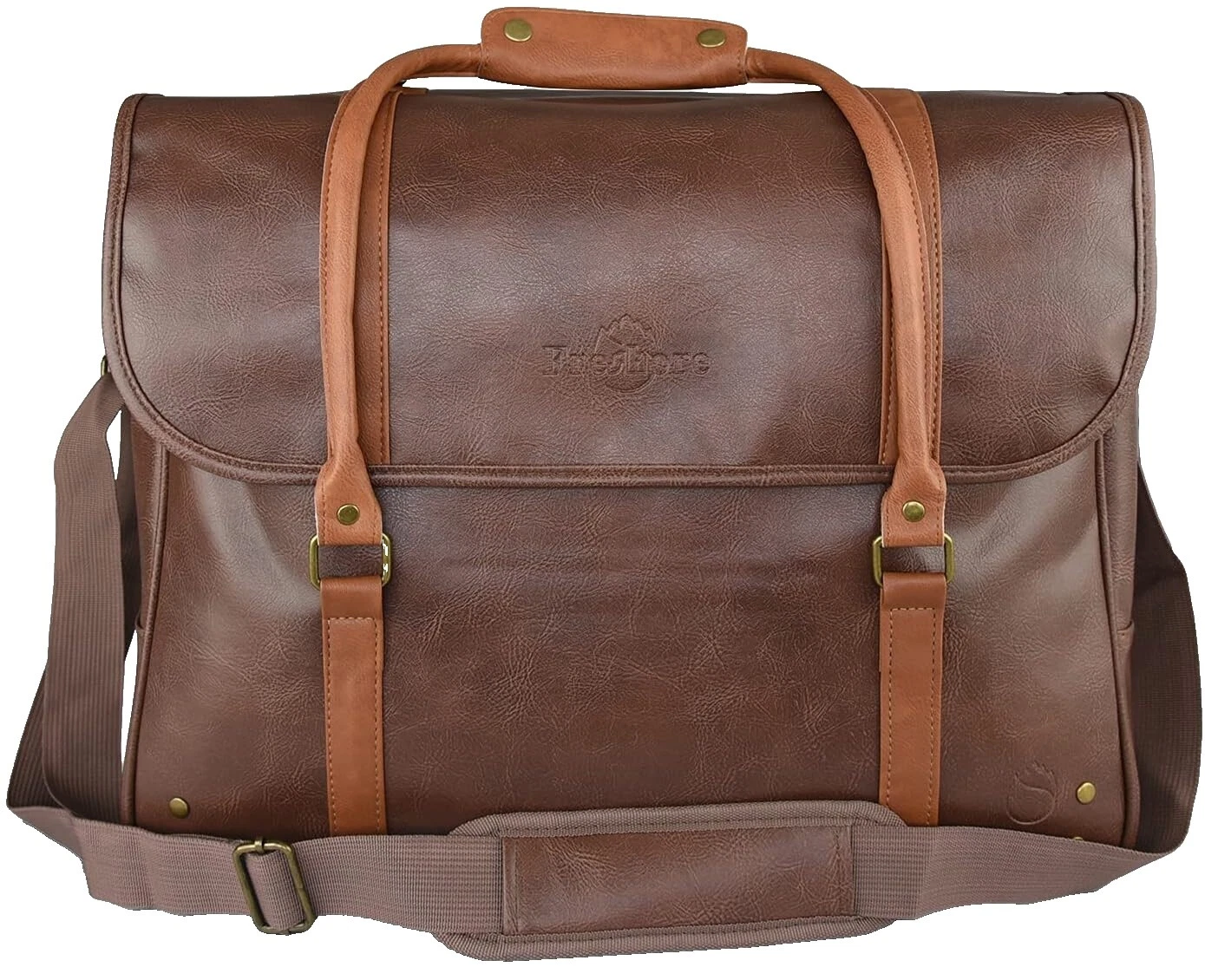 Bolsas de vino de cuero marrón