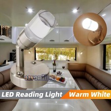 12v Led Bedside Reading Light Swivel Rv Camper Desk Wall Mount Lamp Warm White