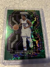 2021-22 Panini Prizm Davion Mitchell Green Scope Rookie RC 1/8 #312 Kings