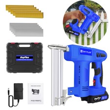 Image of 2in1 Nail Staple Gun Cordless Electric Heavy Duty Stapler Nailer Tacker +Battery