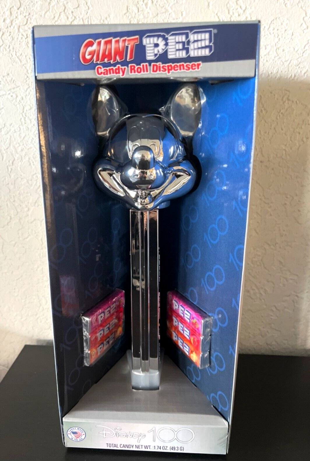 2023 PEZ Disney 100 Platinum JUMBO MICKEY MOUSE Candy Dispenser 12