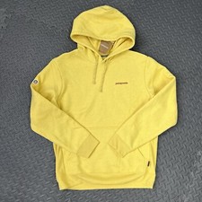 Patagonia Hoodie Sz XS Mens Sz Small Womens Fitz Roy Icon Uprisal Milled Yellow