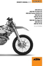 KTM Owners Manual Book Guide 2015 500 EXC EU