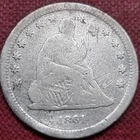 1861 Seated Liberty Quarter 25c Circulated #74623