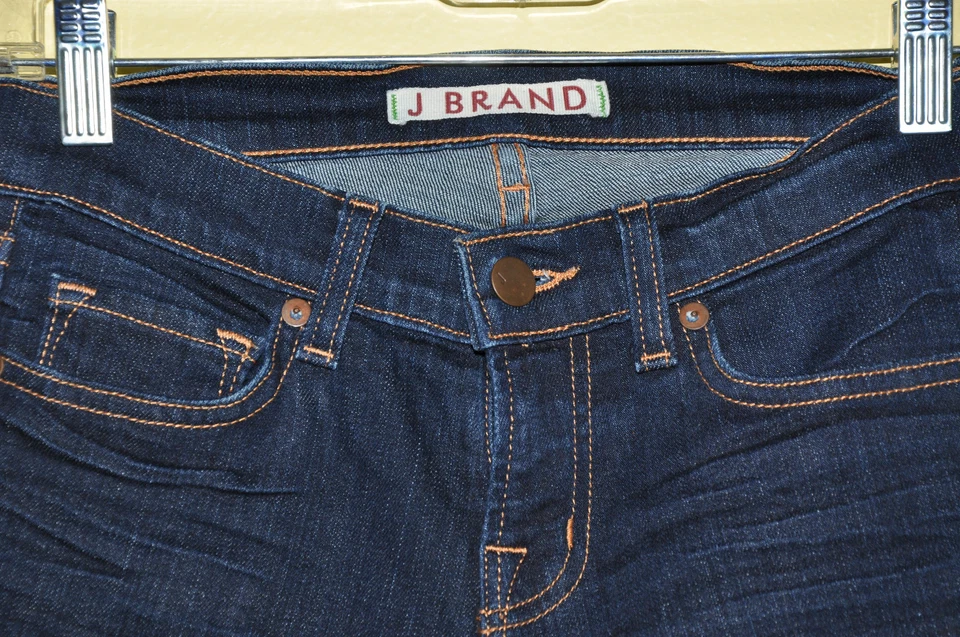 J Brand Dark Blue Stretchy Cotton Denim Slim Fit Sexy Skinny Leg Jeans Women 25 - Image 2 of 4