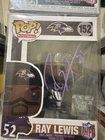 Ray Lewis signed Funko Pop NFL: Baltimore Ravens - RAY LEWIS HOLOGRAM