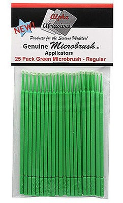 Flex-I-File Regular Green Microbrush 25 pack - Hobby and Model Hand Tool Supply