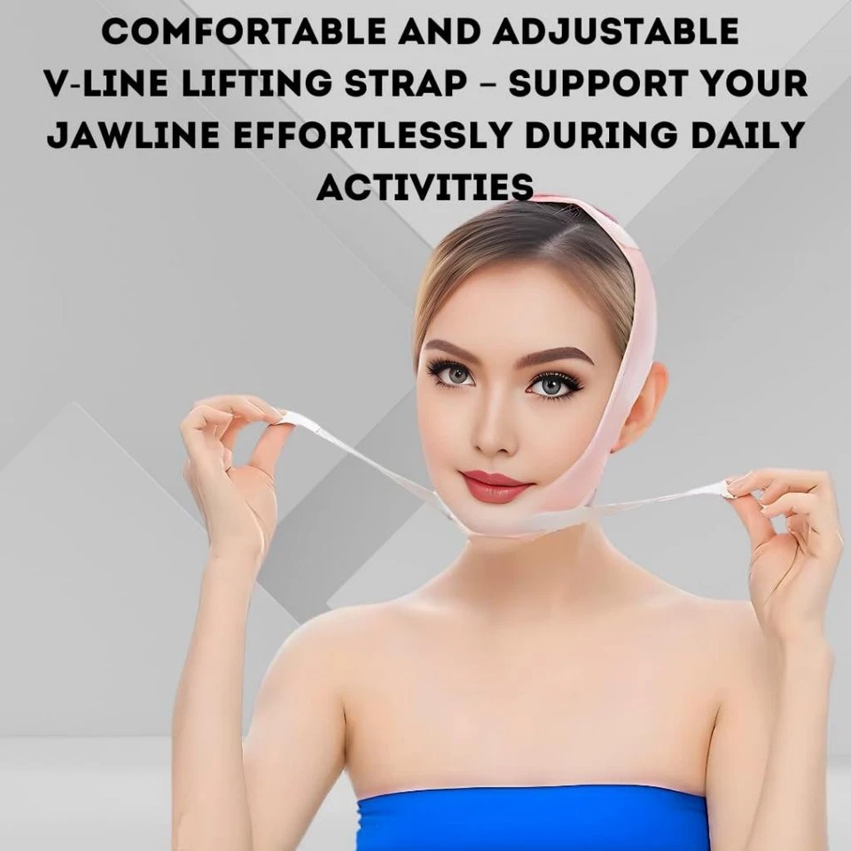 Vendaje de elevación en V reutilizable correa adelgazante facial reductor de doble mentón Foto 3 de 4
