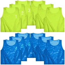 Pinnies Scrimmage Vests, Nylon Mesh Team Practice Jersey Youth Pinnies for Sp...