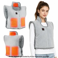 Heated Vest Body Warm Electric USB Jacket Men Women Thermal Heating Coat Winter